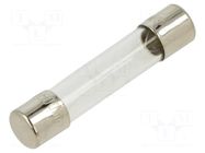 Fuse: fuse; quick blow; 500mA; 250VAC; glass; 6.3x32mm; brass; FSA OPTIFUSE