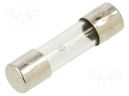 Fuse: fuse; medium time-lag; 5A; 250VAC; glass; 5x20mm; brass; bulk OPTIFUSE