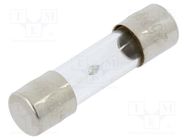 Fuse: fuse; medium time-lag; 8A; 250VAC; glass; 5x20mm; brass; bulk OPTIFUSE