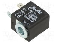 Accessories: coil for solenoid valve; 230VAC; 9mm; IP00; -40÷50°C DANFOSS