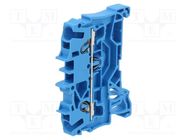 Splice terminal: rail; 0.25÷4mm2; ways: 1; terminals: 2; blue; 2002 WAGO