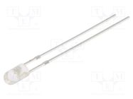 LED; 3mm; green; 25000÷30000mcd; 30°; Front: convex; 2.9÷3.4VDC OPTOSUPPLY