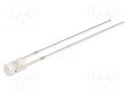 LED; 3mm; pink; 330÷500mcd; 140°; Front: flat; 5VDC; No.of term: 2 OPTOSUPPLY