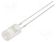 LED; 5mm; white warm; 500÷750mcd; 120°; Front: recessed; 12VDC OPTOSUPPLY