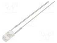 LED; 3mm; orange; 500÷750mcd; 140°; Front: flat; 5VDC; No.of term: 2 OPTOSUPPLY