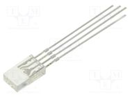 LED; rectangular; 2.5x5x8.7mm; tricolour; RGB; 750÷1120mcd; 100° OPTOSUPPLY