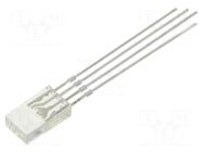 LED; RGB; rectangular; 2.5x5x8.7mm; tricolour; 750÷1120mcd; 100° OPTOSUPPLY