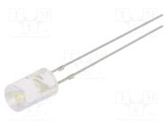 LED; 5mm; white cold; 750÷1120mcd; 120°; Front: recessed; 12V OPTOSUPPLY