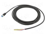 Cable: for sensors/automation; M12; PIN: 8; straight; 5m; plug; 2A; Y SICK