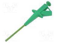 Clip-on probe; pincers type; 4A; green; 1kV; 4mm STÄUBLI