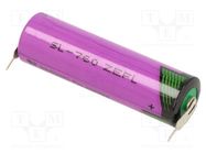 Battery: lithium (LTC); 14505; 3.6V; 2200mAh; non-rechargeable TADIRAN