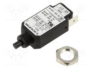 Circuit breaker; Urated: 240VAC; 48VDC; 6.5A; SPST; Poles: 1; screw 