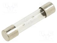 Fuse: fuse; time-lag; 6A; 250VAC; glass; 6.3x32mm; brass; TSA OPTIFUSE