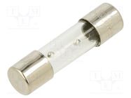 Fuse: fuse; time-lag; 400mA; 250VAC; glass; 5x20mm; brass; TSC; bulk 