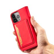 Magnet Card Case case for iPhone 14 Pro flip cover wallet stand red, Hurtel