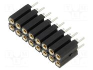 Connector: pin strips; socket; female; PIN: 16; straight; 2.54mm FISCHER ELEKTRONIK