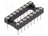 8+8 Pos. Female DIL Vertical Throughboard IC Socket HARWIN