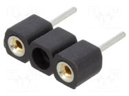 2 Pos. Female SIL Vertical Throughboard IC Strip HARWIN