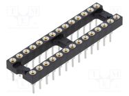 14+14 Pos. Female DIL Vertical Throughboard IC Socket HARWIN