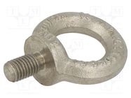 Lifting eye bolt; M12x20; Head: eye; acid resistant steel A4 ELESA+GANTER