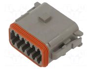Connector: wire-wire; plug; female; DT; PIN: 12; IP68; for cable DEUTSCH