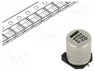 Capacitor: electrolytic; low ESR; SMD; 220uF; 25VDC; Ø8x10.2mm PANASONIC