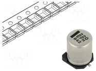 Capacitor: electrolytic; low ESR; SMD; 220uF; 25VDC; Ø8x10.2mm PANASONIC