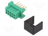 Socket; PCB-cable/PCB; female; Gecko; 1.25mm; PIN: 10; THT; on PCBs HARWIN