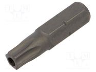 Screwdriver bit; Torx® with protection; T30H; Overall len: 25mm KING TONY