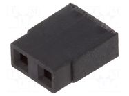 Connector: pin strips; jumper; female; 3A; 2.54mm; 1x2; Type: open HARWIN