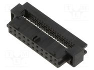 Connector: wire-wire/PCB; plug; female; PIN: 22; Milli-Grid; IDC; 1A 