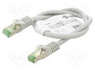 Patch cord; S/FTP; Cat 8.1; stranded; Cu; LSZH; grey; 0.5m; 26AWG Goobay