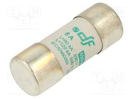 Fuse: fuse; aM; 8A; 690VAC; ceramic,cylindrical,industrial DF ELECTRIC