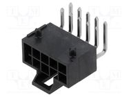 Connector: wire-board; Nano-Fit; PIN: 10; angled; -40÷105°C; socket 