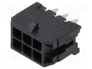 Connector: wire-board; socket; male; Micro-Fit 3.0; 3mm; PIN: 6 