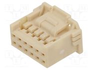 connector 2.0 W/B Dual Grid Rcpt Hsg 12Ckt Beige MOLEX