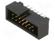 2.54mm CGrid Hdr Shrd /Slt .13AuLF 14Ckt MOLEX