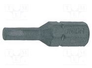 Screwdriver bit; hex key; HEX 5mm; Overall len: 30mm; 3pcs. UNIOR