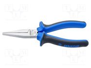 Pliers; flat,elongated; 160mm; 472/1BI UNIOR