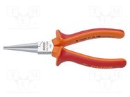 Pliers; insulated,round; carbon steel; 160mm; 476/1VDEBI UNIOR