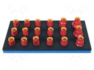 Wrench-set; 6-angles,insulated,socket spanner; 1/2"; 18pcs. UNIOR