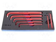 Wrench-set; hex key,insulated; 7pcs. UNIOR