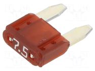 Fuse: fuse; 7.5A; 32VDC; automotive; 10.9mm; push-in; Mini; tinned LITTELFUSE