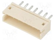 Connector: wire-board; socket; male; ZH; 1.5mm; PIN: 7; THT; 50V; 1A JST