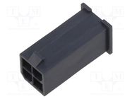 Connector: wire-wire; plug; male; Mini-Fit Jr; 4.2mm; PIN: 4; black MOLEX