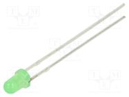 LED; 3mm; green; 1120÷1560mcd; 30°; Front: convex; 5VDC OPTOSUPPLY