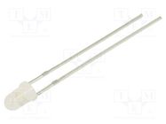 LED; 3mm; white warm; 750÷1120mcd; 30°; Front: convex; 5VDC OPTOSUPPLY