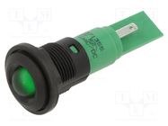 Indicator: LED; prominent; green; 24VDC; 24VAC; Ø16mm; IP67; plastic CML INNOVATIVE TECHNOLOGIES