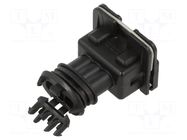Connector: automotive; plug; female; JPT; PIN: 3; for cable; black TE Connectivity