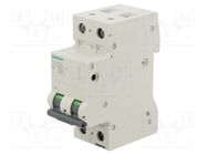 Circuit breaker; 230/400VAC; Inom: 8A; Poles: 2; Charact: B; 10kA SIEMENS